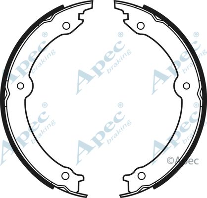 APEC BRAKING Piduriklotside komplekt,seisupidur SHU754